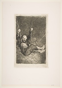 Warlock on a Swing Among Demons, from Bordeaux Etchings
