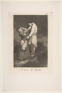 A Caza de Dientes (Out Hunting for Teeth), from The Caprices (Los Caprichos), plate 12