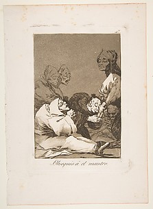 A Gift for the Master (Obsequio á el Maestro), from The Caprices (Los Caprichos), plate 47