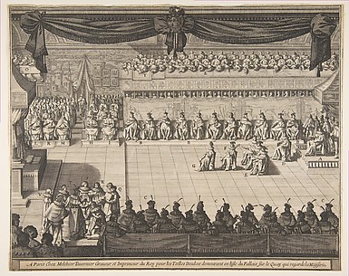 Seating Arrangement of the Chevaliers of the Order of the Holy Spirit (Disposition de la scéance)