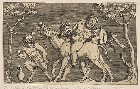 Two Satyrs Placing Silenus on a Braying Ass