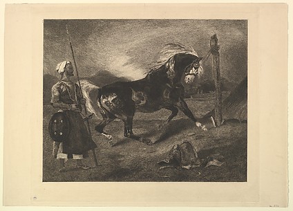 Cheval Arabe au Piquet, after Delacroix