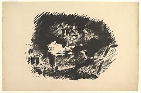 Once Upon a Midnight Dreary. Illustration to The Raven by Edgar Allan Poe