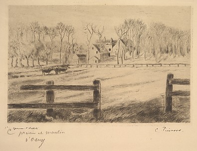 Field and Mill at Osny, 1885