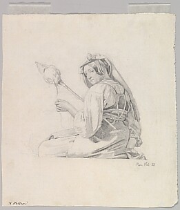 A Seated Woman in Roman Dress, Spinning