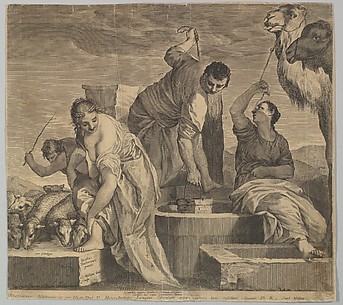 Jacob Draws Water for Rachel's  Animals (Jacob abreuve le troupeau de Rachel)