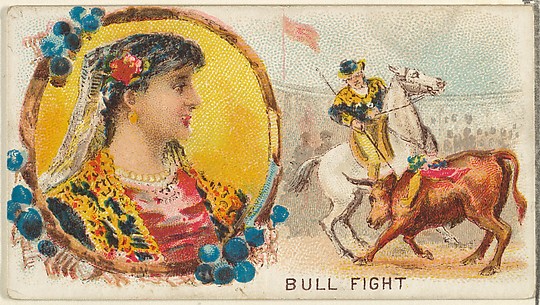 Bull Fight, from the Games and Sports series (N165) for Old Judge Cigarettes