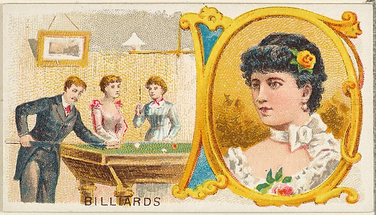 Billiards, from the Games and Sports series (N165) for Old Judge Cigarettes