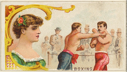 Boxing, from the Games and Sports series (N165) for Old Judge Cigarettes