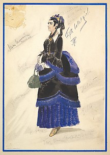 Costume Design for 'Fifth Ballet Girl' (Long Black Gown)