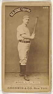 George A. Wood, Left Field, Philadelphia, from the Old Judge series (N172) for Old Judge Cigarettes