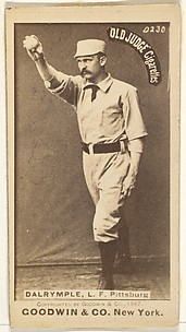 Abner Frank Dalrymple, Left Field, Pittsburgh, from the Old Judge series (N172) for Old Judge Cigarettes