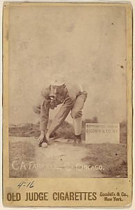 Charles Andrew Farrell, Catcher, Chicago, from the series Old Judge Cigarettes