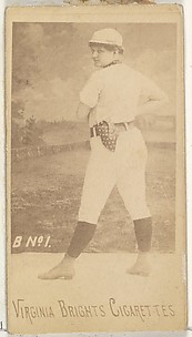 Card 1, from the Girl Baseball Players series (N48, Type 1) for Virginia Brights Cigarettes