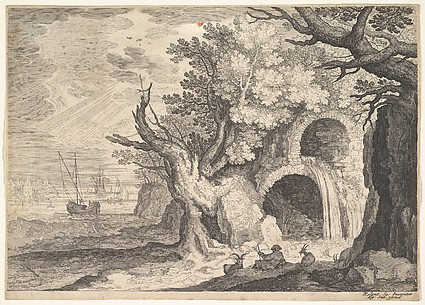 Aquaduct with Waterfall, from Six Landscapes in Tyrol