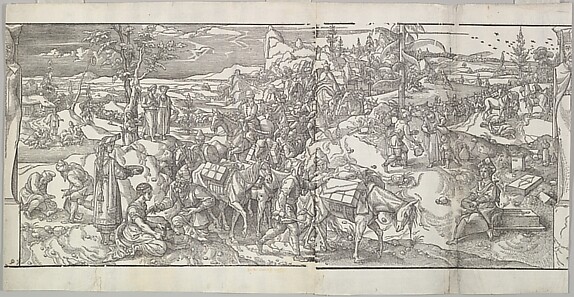 Turkish Soldiers at Rest from the frieze Ces Moeurs et fachons de faire de Turcz (Customs and Fashions of the Turks)