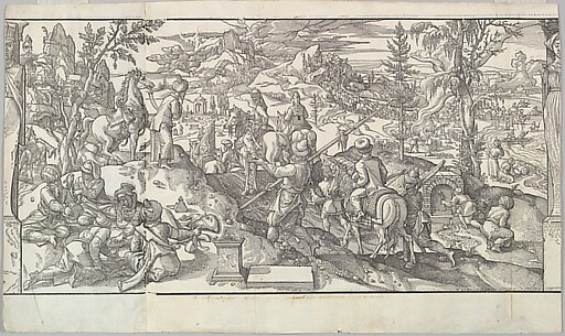 Turkish Soldiers at Rest from the frieze Ces Moeurs et fachons de faire de Turcz (Customs and Fashions of the Turks)