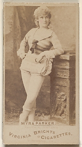 Myra Parker, from the Actors and Actresses series (N45, Type 1) for Virginia Brights Cigarettes