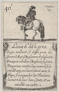 Louis VI, from Game of the Kings of France (Jeu des Rois de France)