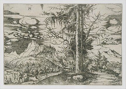 Landscape with a Double Spruce in the Foreground