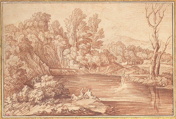Landscape with Figures on the Bank of a River