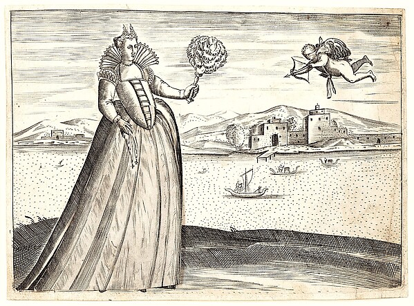 Venetian Woman with Moveable Skirt