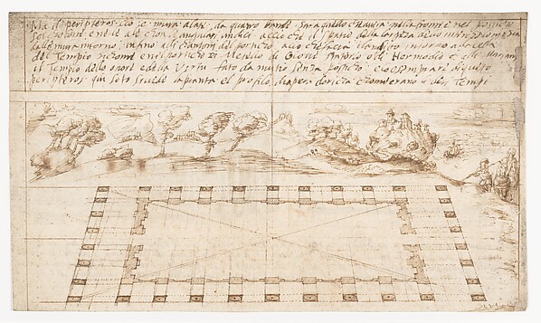 Recto: Temple Types: in Antis and Prostyle (Vitruvius, Book 3, Chapter 2, nos. 2, 3); Verso: Temple Types: Peripteral (Vitruvius, Book 3, Chapter 2, no. 5).