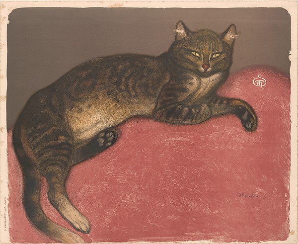 Art For Free: Met Museum Releases Thousands of Artwork Images for Unrestricted Use 'Winter: Cat on a Cushion' painted by Théophile-Alexandre Steinlen in 1909