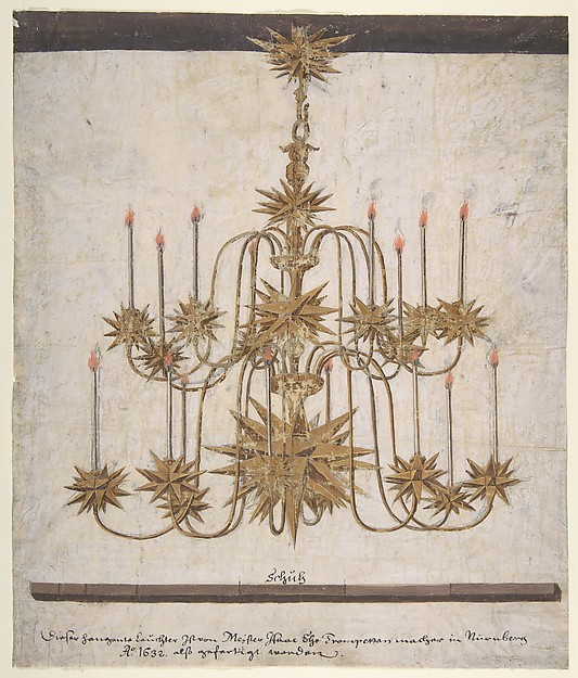 Design for a Chandelier with Sixteen Candles