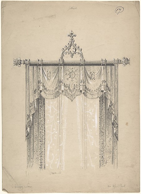 Design for Gothic Curtains and Curtain Rod