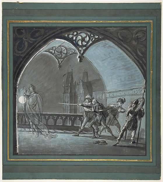 The Ghost of the King Appearing to Soldiers, from Hamlet