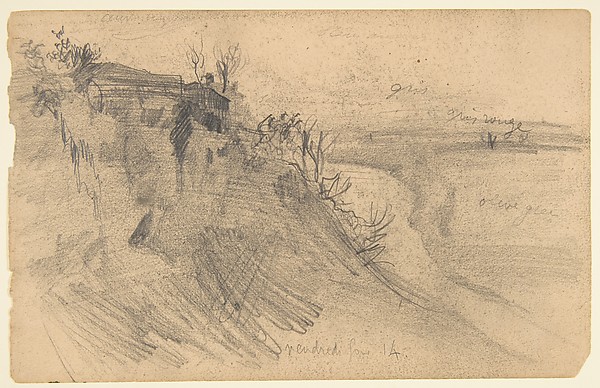 Sketchbook with views of Tours, France and its environs