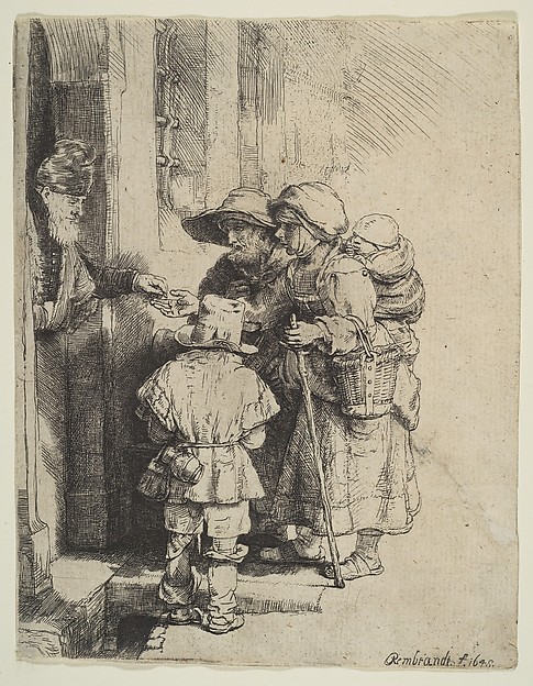Beggars Receiving Alms at the Door of a House