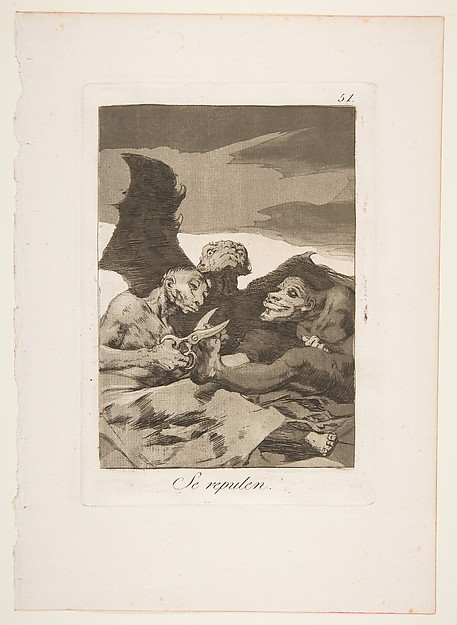 They Spruce Themselves Up (Se repulen), from The Caprices (Los Caprichos), plate 51