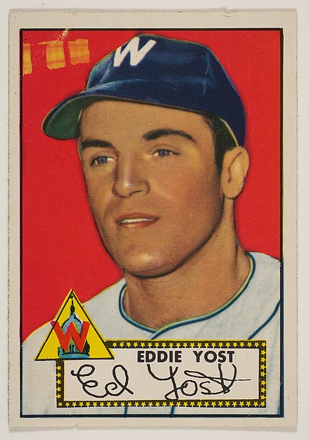 Eddie Yost, from the 1952 Topps Issue