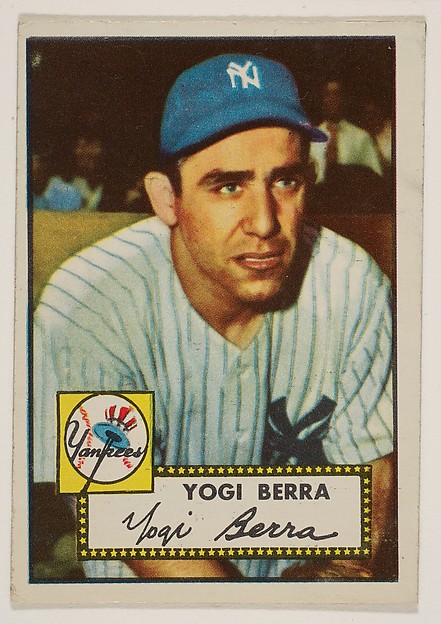 Yogi Berra, from the 1952 Topps Issue