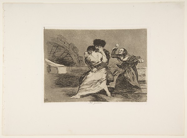 They don't like it (No Quieren), from The Disasters of War (Los Desastres de la Guerra), plate 9