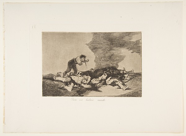 Amazing Historical Photo of Francisco Goya with The Disasters of War in 1810 