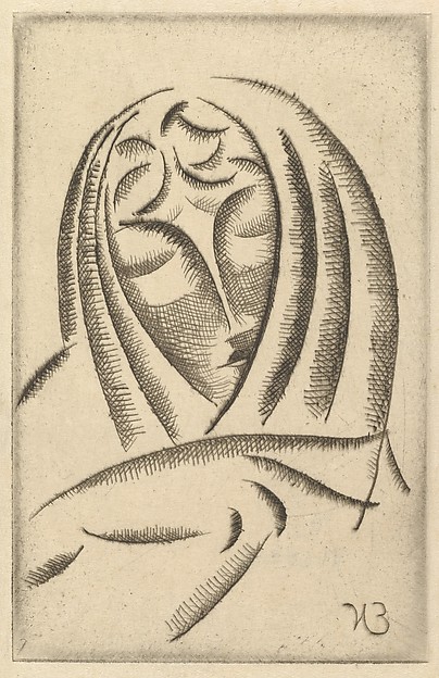 Female Head, Draped (Draped Woman's Head)