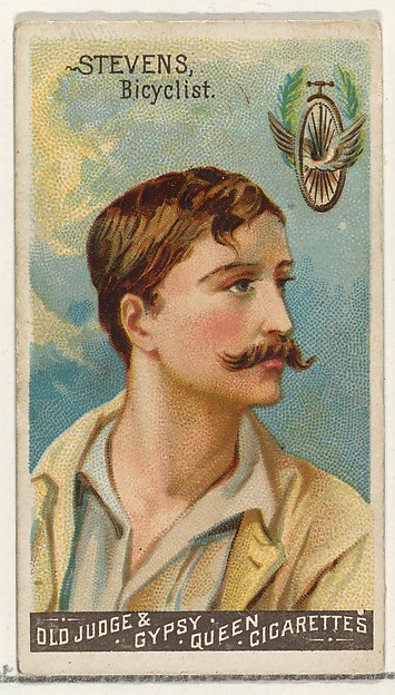Stevens, Bicyclist, from the Goodwin Champion series for Old Judge and Gypsy Queen Cigarettes