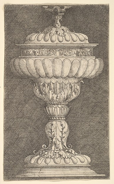 Covered Goblet with a Winged Ball on Top