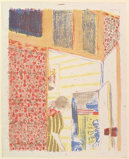 What Did Edouard Vuillard and Interior with Pink Wallpaper III, from the series Landscapes and Interiors Look Like  in 1899 