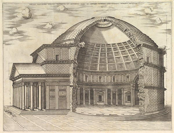 The Pantheon, broken away to show the interior