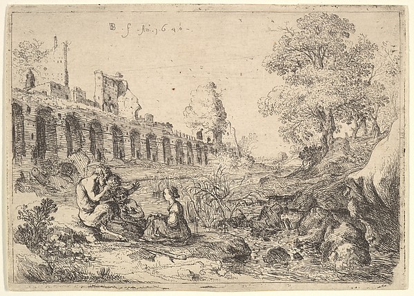 Corsica Seated Before the Satyrs