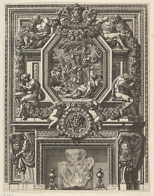 Chimney with a Bacchanal over the Mantle from 'Grandes Cheminée'