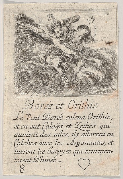 Boreas and Orithyia, from Game of Mythology (Jeu de la Mythologie)
