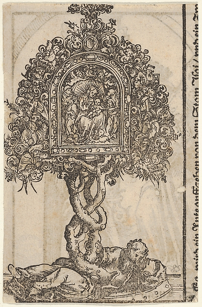 This is What Lucas Cranach the Elder and A Golden Reliquary with the Tree of Jesse, from the Large Series of Wittenberg Reliquaries Looked Like  in 1509 