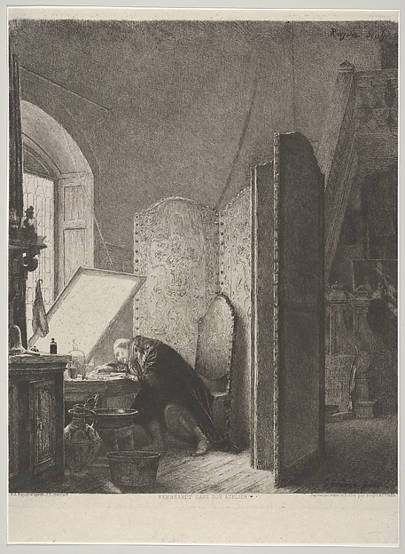 What Did Jean-Leon Gerome and Rembrandt in His Studio Look Like  in 1869 