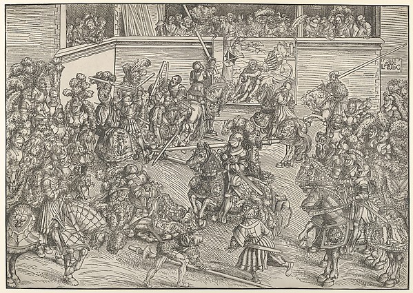Stunning Image of Lucas Cranach the Elder and The Tournament with Samson and the Lion in 1509 