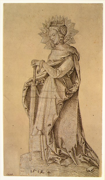 Saint Catherine Leaning on a Sword